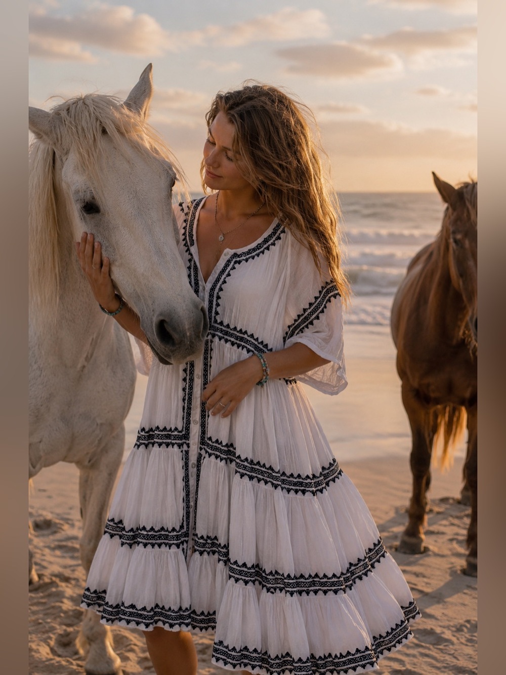 Sundance Sea La Vie Embroidered Dress - Picture 1 of 5